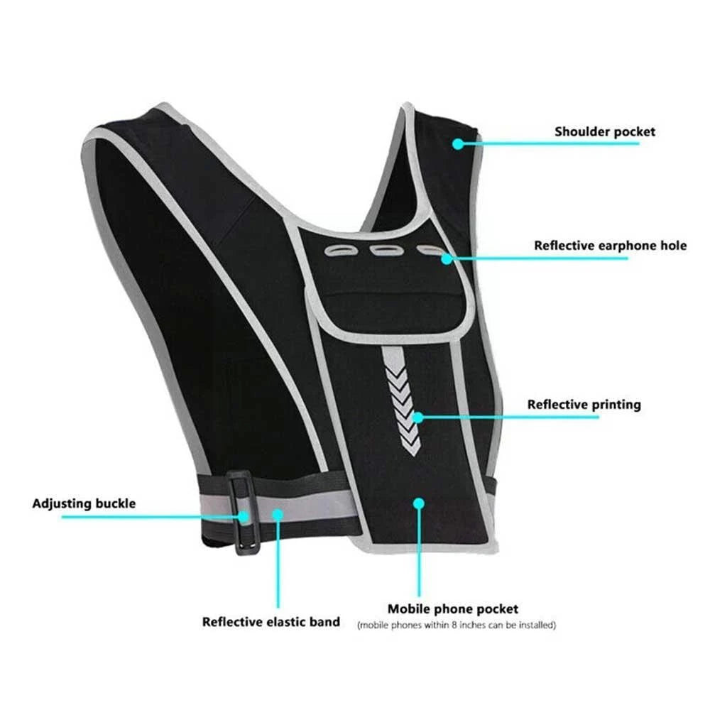 Reflective Running Vest for Men Women
