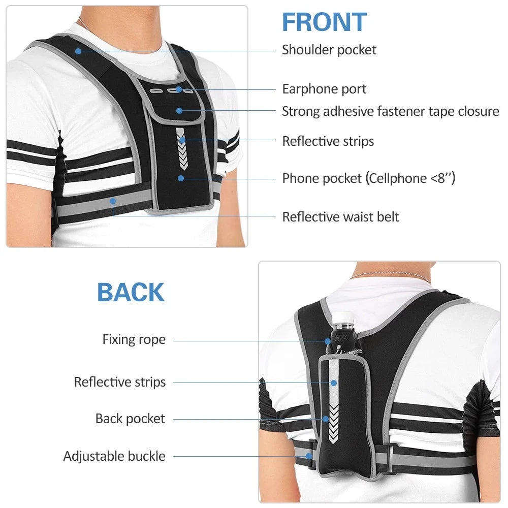 Reflective Running Vest for Men Women