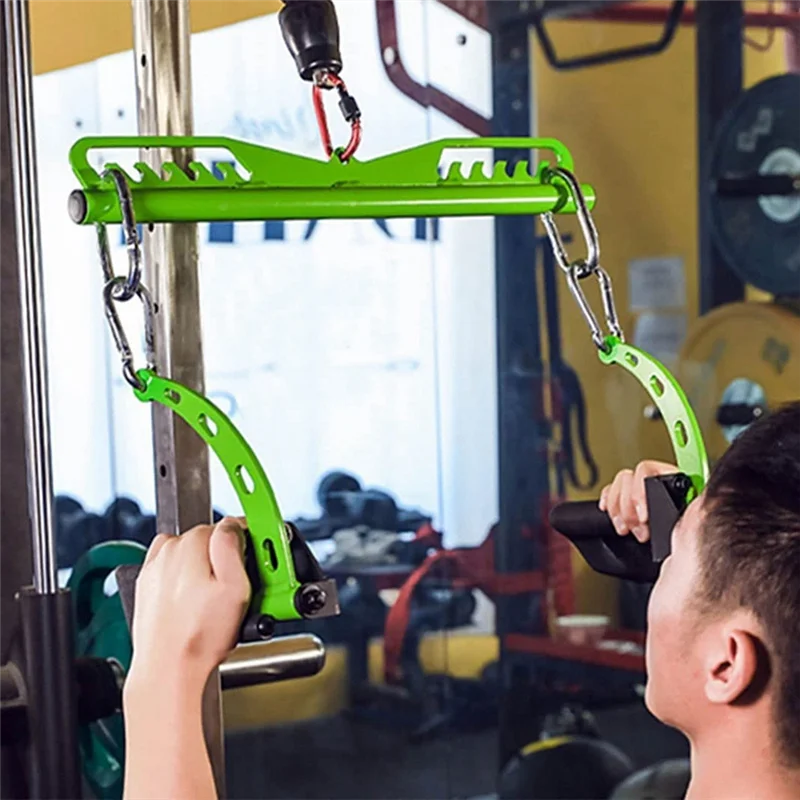 Home Gym Fitness Spreader Bar Multi-Grip Wide Lat Pull Down BarLat Pulldown Attachments