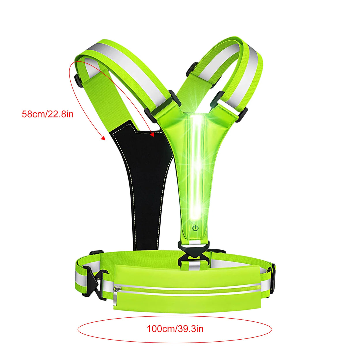 Running Light Vest USB Running Reflective Gear Light