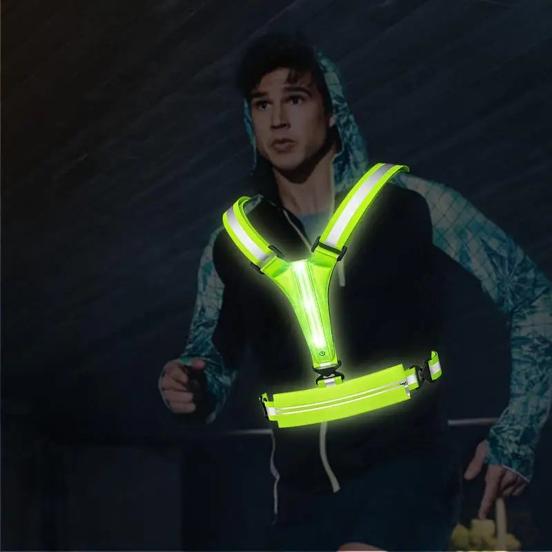 Running Light Vest USB Running Reflective Gear Light