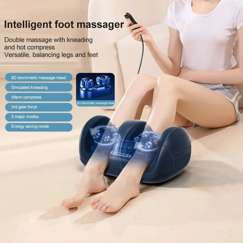 Extra Big Electric Foot Massager Hot Compress Shiatsu Kneading