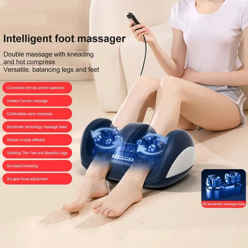 Extra Big Electric Foot Massager Hot Compress Shiatsu Kneading