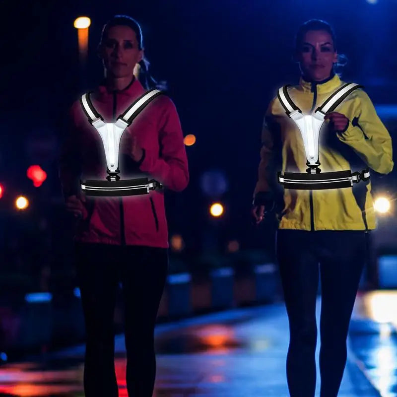 Running Light Vest USB Running Reflective Gear Light