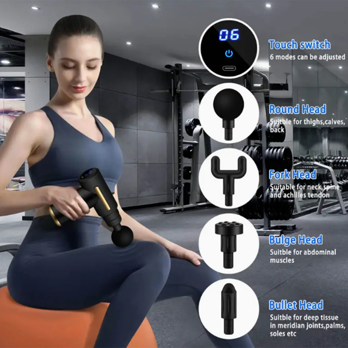 Massage Gun, a Handheld Percussion Massager