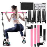 Pilates Bar Kit with Resistance Bands Stackable Band Workout Equipment