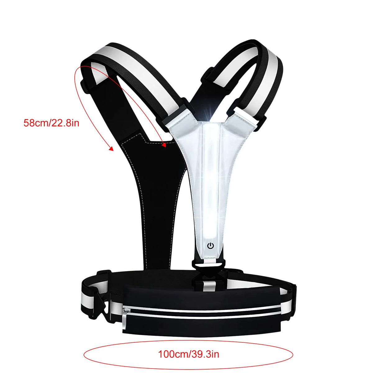 Running Light Vest USB Running Reflective Gear Light